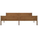 vidaXL Cadre de lit Bois de pin massif Marron miel 200x200 cm