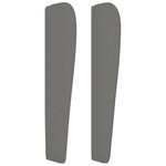 vidaXL Tête de lit avec oreilles Gris foncé 93x23x118/128 cm Tissu