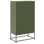 vidaXL Buffet haut vert olive 68 5x38 5x123 5 cm acier