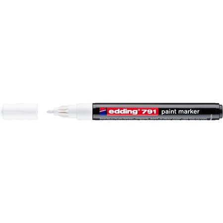 Marqueur Peinture Permanent 791 Blanc Pointe Ogive 1-2 mm x 10 EDDING