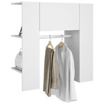 vidaXL Armoire de couloir Blanc 97 5x37x99 cm Bois d'ingénierie