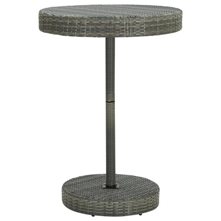 vidaXL Table de jardin Gris 75 5x106 cm Résine tressée