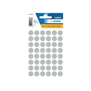 Sachet 240 Etiquettes multi-usages Diam 12 mm Gris HERMA
