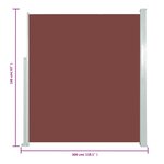 vidaXL Auvent latéral rétractable de patio 160x300 cm Marron