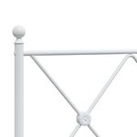vidaXL Cadre de lit métal avec tête de lit blanc 160x200 cm