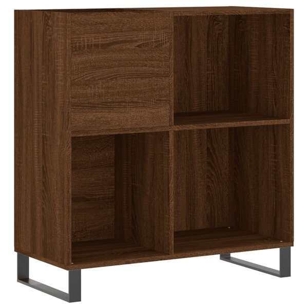 vidaXL Armoire à disques chêne marron 84 5x38x89 cm bois d'ingénierie