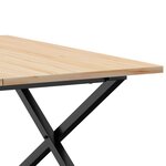 vidaXL Table basse cadre en X 80x80x45 cm bois de pin massif et fonte