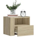 vidaXL Tables de chevet murales 2 Pièces chêne sonoma 45x30x35 cm