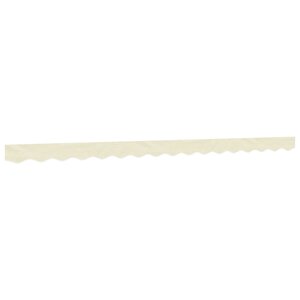 vidaXL Tissu de remplacement de cantonnière d’auvent rayure crème 4 m