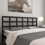vidaXL Tête de lit Noir 185 5x4x100 cm Bois massif de pin