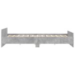 vidaXL Cadre de lit tête de lit et pied de lit gris béton 180x200 cm