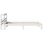 vidaXL Cadre de lit et tête de lit blanc 100x200 cm bois de pin massif