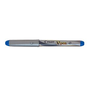 Stylo plume Jetable V-Pen SILVER Pointe Moyenne Bleu x 12 PILOT