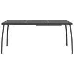 vidaXL Ensemble à manger de jardin 7 Pièces anthracite métal maille