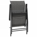 vidaXL Chaises pliables de jardin lot de 8 gris résine tressée