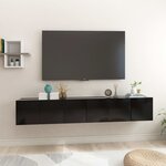 vidaXL Meubles TV suspendus 3 Pièces Noir 60x30x30 cm
