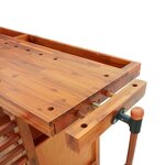 vidaXL Établi avec tiroirs et étaux 162x62x83 cm Bois massif d'acacia