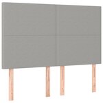vidaXL Sommier à lattes de lit avec matelas Gris clair 140x190cm Tissu