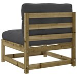 vidaXL Salon de jardin 9 Pièces avec coussins bois de pin imprégné