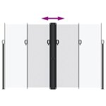 vidaXL Auvent latéral rétractable blanc 220x1200 cm