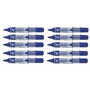 Marqueur Rechargeable VBOARD MASTER Begreen Pointe Conique Fine Bleu x 10 PILOT