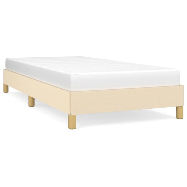 vidaXL Cadre de lit Crème 90 x 200 cm Tissu