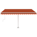 vidaXL Auvent automatique sur pied 400x300 cm Orange/marron
