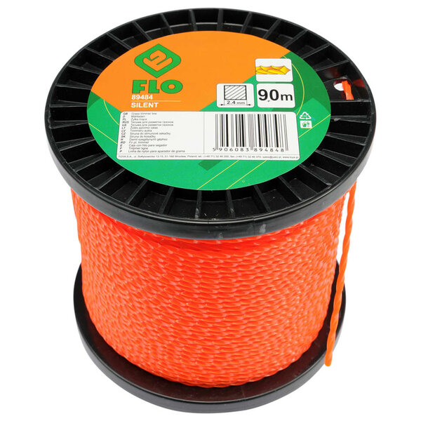 FLO Fil de coupe-herbe Silent 2 4 mm 90 m Orange