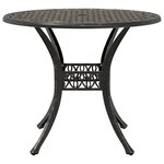 vidaXL Ensemble de bistrot 3 Pièces bronze aluminium coulé