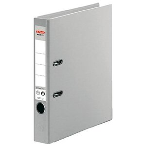 Classeur à levier maX.file Protect Plus Polypro Int / Ext Dos de 50 mm Gris HERLITZ