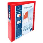 Classeur Pp Personnalisable Kreacover - 4 Anneaux En D 40mm - A4 Maxi - Rouge - X 10 - Exacompta