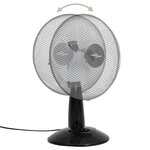 vidaXL Ventilateur de table 3 vitesses 30 cm 40 W Noir