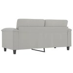 vidaXL Canapé à 2 places Gris clair 140 cm Tissu microfibre
