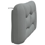 vidaXL Coussin de tête de lit gris clair 120 cm tissu