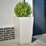 vidaXL Jardinières 2 Pièces 45x45x75 cm acier inoxydable