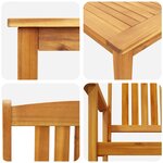 Set de jardin 9 pièces en acacia massif