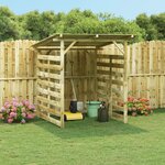 vidaXL Abri de stockage du bois de chauffage Bois de pin imprégné