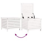 vidaXL Repose-pied de jardin blanc 62x63 5x53 5 cm bois de pin massif