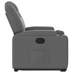 vidaXL Fauteuil inclinable Gris foncé Tissu