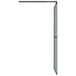 vidaXL Paroi de douche avec étagère Noir 90x195 cm Verre ESG&Aluminium