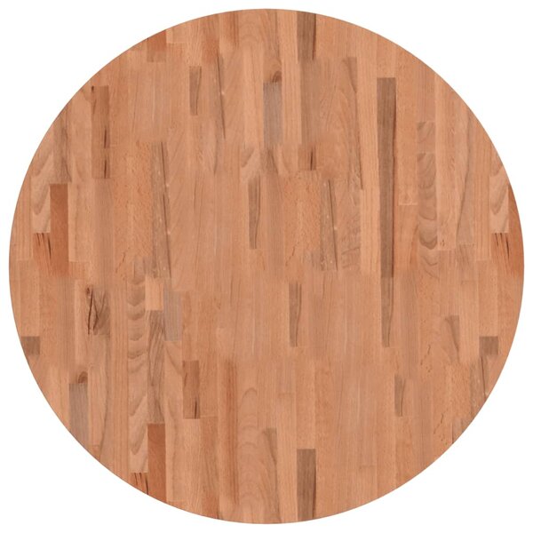 vidaXL Dessus de table Ø90x2 5 cm rond bois massif de hêtre