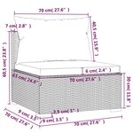 vidaXL Salon de jardin 5 Pièces avec coussins Résine tressée Noir