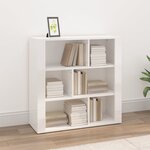 vidaXL Buffet Blanc brillant 80x30x80 cm Bois d'ingénierie