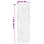 vidaXL Tapis shaggy à poils longs moderne beige anthracite 80x250 cm