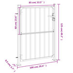 vidaXL Portail de jardin 100x125 cm acier inoxydable