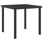 vidaXL Ensemble de salle à manger de jardin 3 pièces Noir Textilène et Acier