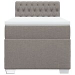 vidaXL Sommier à lattes de lit avec matelas Taupe 80x200 cm Tissu