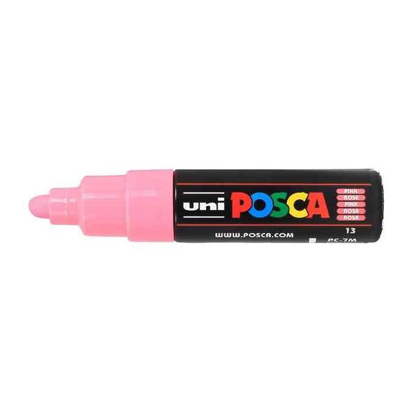 Marqueur pointe large conique pc7m re rose x 6 posca