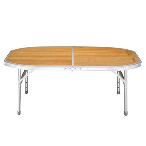 Table de camping pliable avec poignée de transport - Kingcamp - Forme arrondie