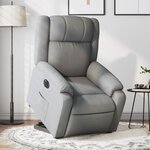 vidaXL Fauteuil inclinable électrique gris clair tissu